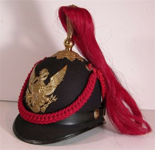 U S Army Model 1881 Enlisted Artillery Dress Helmet - Indian Wars Plumed Helmet