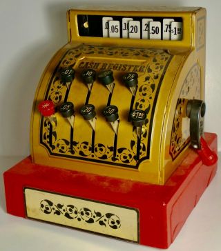 Vintage Buddy L Corp Toy Cash Register Made In Hong Kong 1976