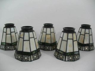 5 Spectrum Arts & Crafts Style Stained Glass Ceiling Fan Chandelier Wall Sconce