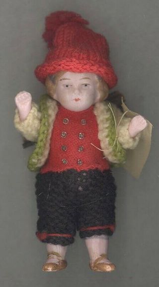 Antique 3 1/2 " Bisque Doll All Marked Norway