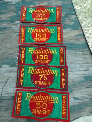 ● 5 Nos Remington Trap 50 75 100 150 200 Straight Shooting Patch 5 " Embroidered