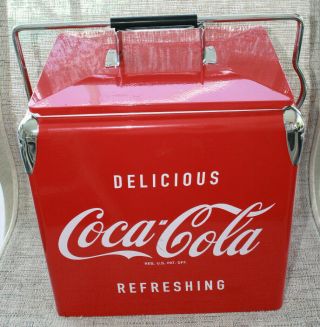 Coca Cola Ice Box Cooler Chest Collectible 12 X 9 X 11.  5