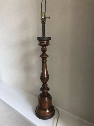 Theodore Alexander Table Lamp (mahogany And Metal)