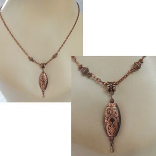 Knot Necklace Copper Pendant Celtic Jewelry Handmade Chain Women Fashion
