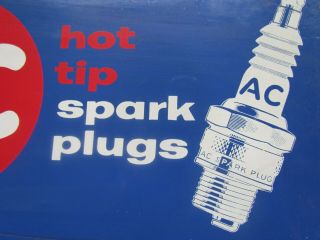 Vintage Ac Spark Plug Metal Display Rack Signmade In The U.  S.  A.  1258