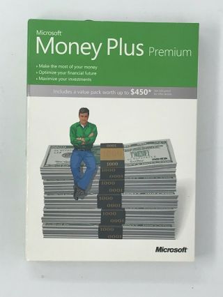 Microsoft Money Plus Premium Software 2007 Factory Rare