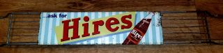 Vintage Hires Root Beer Advertising Store Door Push Press Sign Co St Louis Bp - 14