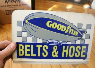 Vintage Metal Good Year Fan Belt Hose Rack Gas & Oil Display Sign Garage