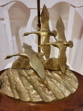 Mcdonald Vintage Brass Sportlamp Flying Geese No 740 Sport Lamp