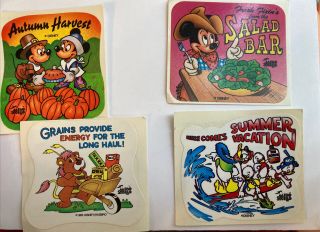 Rare 4 Disney Vintage Sticker - Mello Smello Series 600 And 700 - Limited
