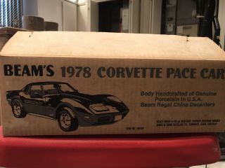 Rare Jim Beam 1978 Corvette Pace Car Decanter,  Race Car Liquor Bottle