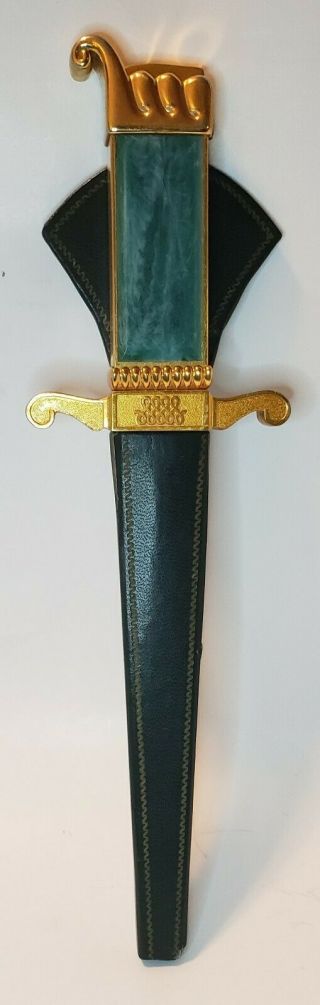 Vintage Asr Ascot Parlor Table Lighter And Letter Opener Dagger With Sheath