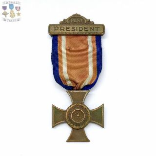 Iron Cross Badge Aux.  Son’s Of Union Veterans Civil War Past Presidents Medal