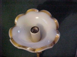GREAT Pair Victorian 1870 ' s Cornelius & Baker ERA Gas GLASS LILY Wall Sconces 3