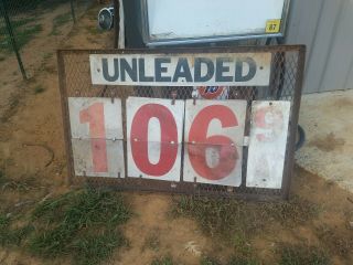 Vintage Gas Station Price Sign Mobil Sinclair Phillips 66 48 " X 31 "