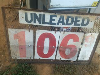 VINTAGE GAS STATION PRICE SIGN Mobil Sinclair Phillips 66 48 