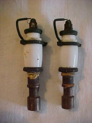 Pair BOGART 1871 Gas Light Fixture Mechanical Electrical Starter Ignitor Burner 2