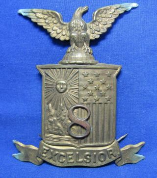 Civil War To Indian Wars 8th York Infantry Hat Badge
