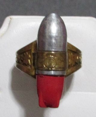 1947 Brass Lone Ranger Atom Bomb Ring Kix Cereal Premium