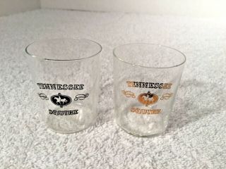 Set Of 3 Jack Daniels Tennessee Squire Shot Glass Very Thin Walled Black & Gold
