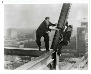 Laurel& Hardy On Skyscraper Beam " Liberty " (1929 Film) 8 " X10 " Movie Still Photo