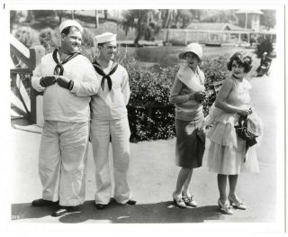 Laurel & Hardy As Sailors W/girls In " Men O 