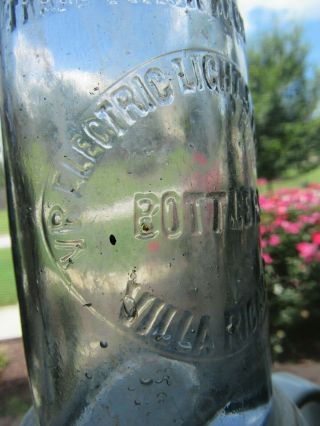 OLD EARLY 1900 ' s S S COCA COLA BOTTLE VILLA RICA ELECTRIC LIGHT & POWER BOTTLING 3