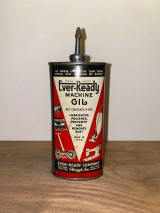 Ever - Ready Machine Oil Gun Oil Can 4 Oz.  Lead Top Handy Oiler