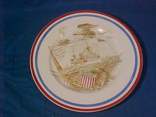 Orig 1899 Spanish American War Commemorative Battleship Maine Plate