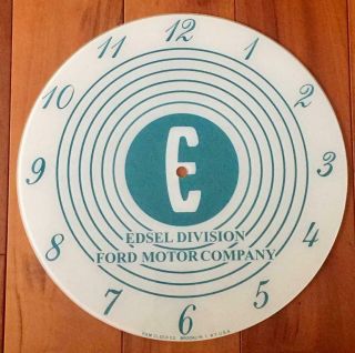 14 - 3/8 " Ford Edsel Round Replacement Clock Face For Pam Clock Not Decal