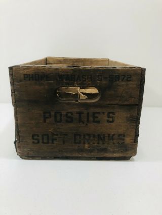 Vintage Posties Soft Drinks Wooden Bottle Carrying Crate 2