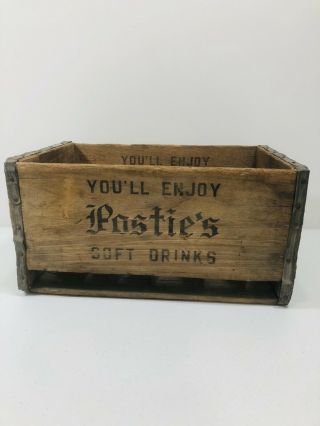 Vintage Posties Soft Drinks Wooden Bottle Carrying Crate 3