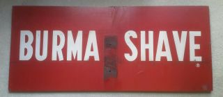 Vintage 1959 Burma Shave Wood 2 - Sided Advertising Sign 40 " Wide