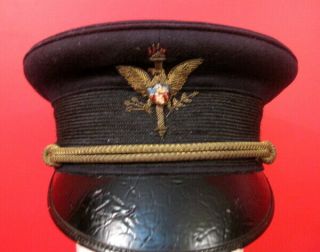 Span - Am War Us Army M1902 Officer Dress Bell Cap Style Hat W/bullion Eagle