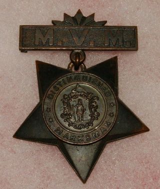 Mvm Massachusetts Volunteer Militia Distinguished Marksman Medal/badge (0218)