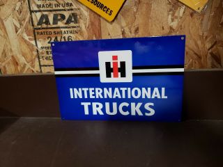 Internatonal Harvester Trucks Ih Sign Barn Gas Oil Farm Tractor Seed Feed