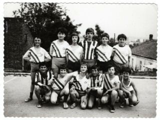 Vintage Sports Photo Serbia Little Boys Athletes Football Soccer Team 4107f