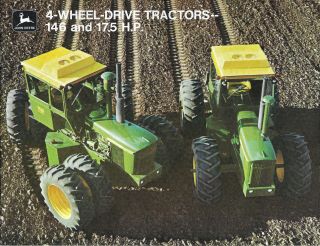 John Deere 7520 7020 Fwd Tractor Brochure Origional 1972