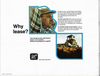 John Deere 7520 7020 FWD Tractor Brochure Origional 1973 2