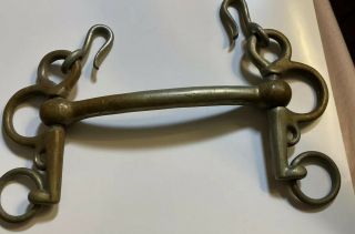 Vintage Mullen Mouth Short Shank Horse Riding Bit,  Stamped Made In England