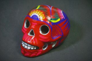 Catrina Day Of The Dead Hand Painted Ceramic Mexican Sugar Skull Mexico 4 "