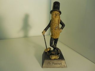 Rare Pot Metal Statue Of Mr.  Peanut