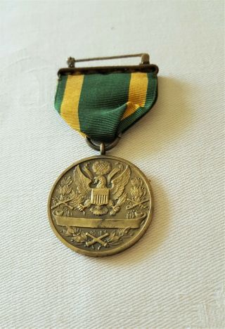 Spanish American War Service Medal 27191 With Ribbon