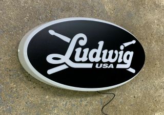 Ludwig Drums Led Illuminated Light Up Sign Music Session Room Instrument Beatles