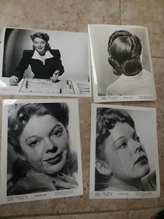 4 Vintage 8 X 10 Photos Of Frances Neal One With Going Hollywood Game Ds9421