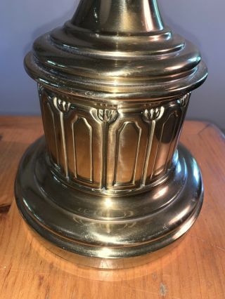 Vintage Stiffel Table Lamp Solid Brass Traditional Trophy Design 3