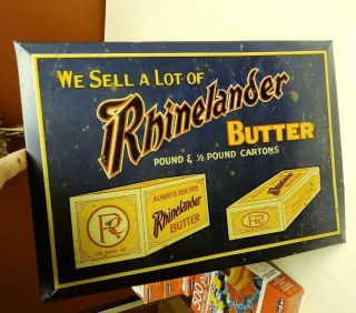 1930s Rhinelander Butter Tin Lithograph Adver 