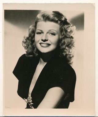 Rita Hayworth 1940s 4 X 5 Sexy Glamour Fan Photo Vv
