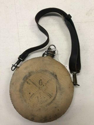 Spanish American War Era Canteen 6th Us Infantry With Sling