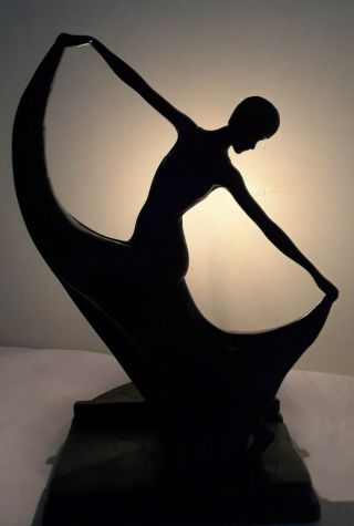 Art Deco Lamp Mistress Of The Dance Sculpture Resin Lamp